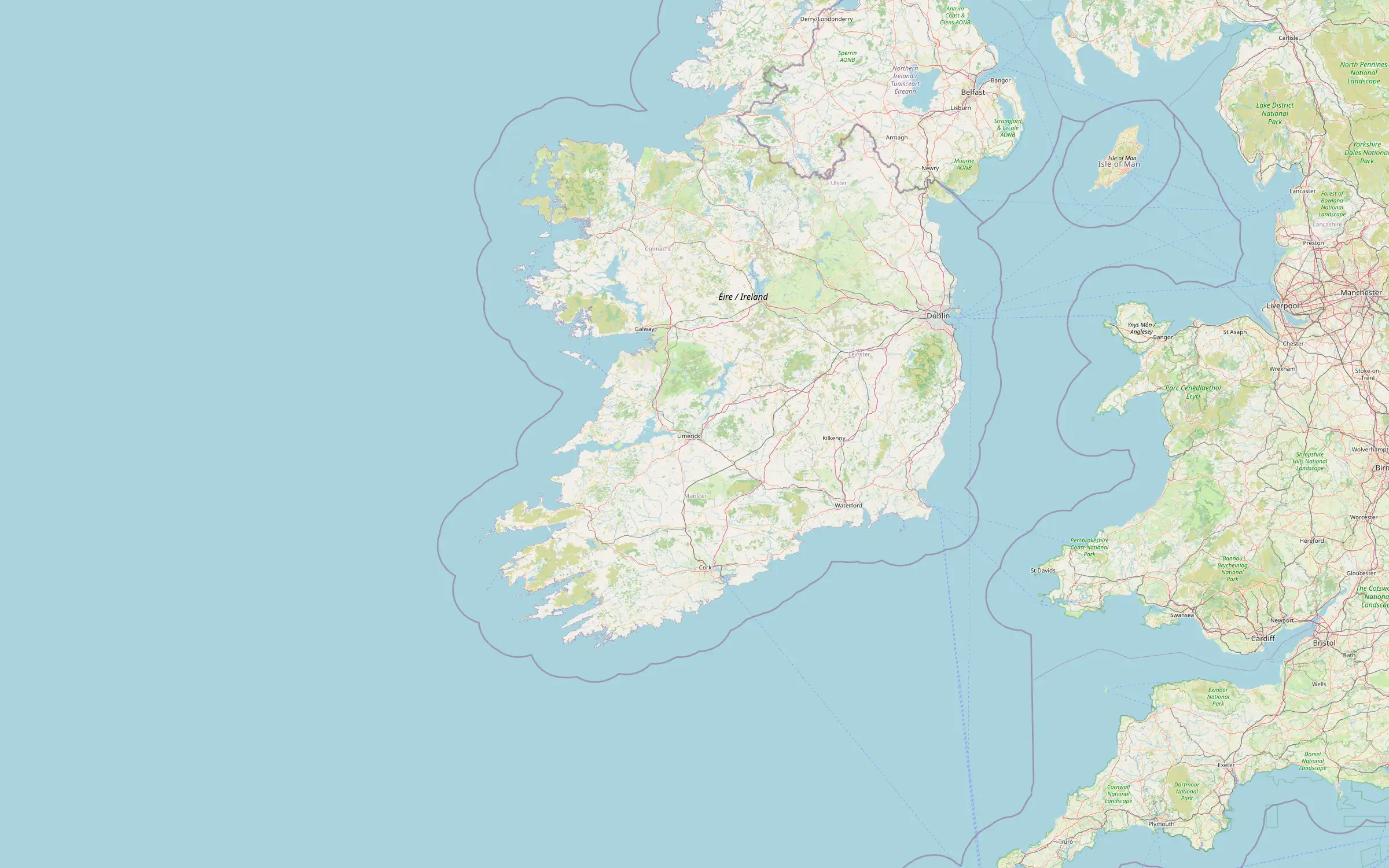 Map showing Limerick, Ireland