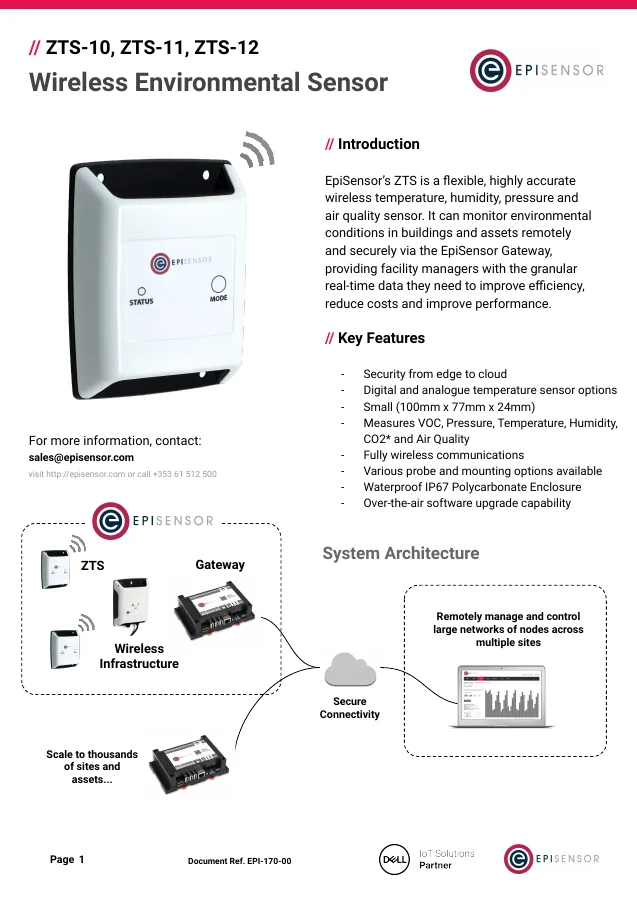 ZTS-1X Environmental Sensor - first page preview