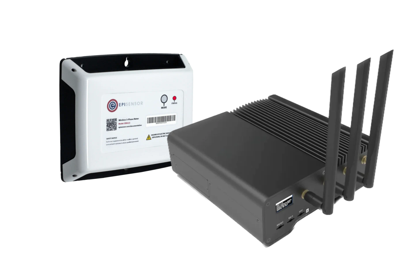 EpiSensor Gateway with a Wireless 3-Phase Electricity Monitor