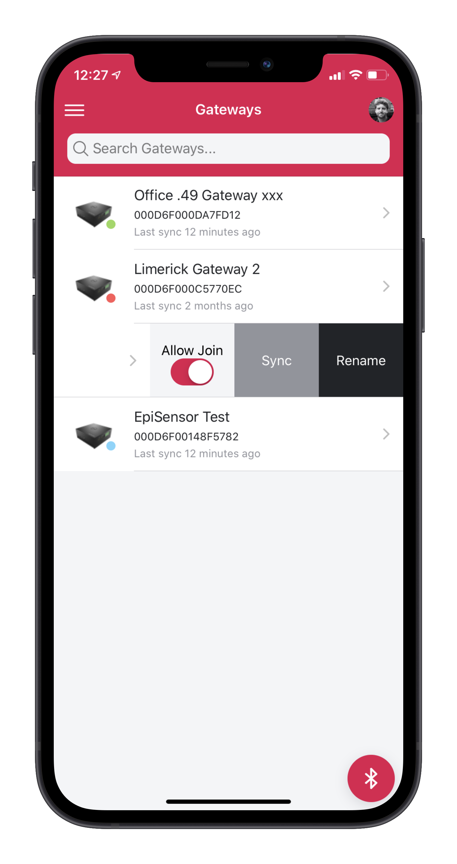 Core Mobile Settings EpiSensor