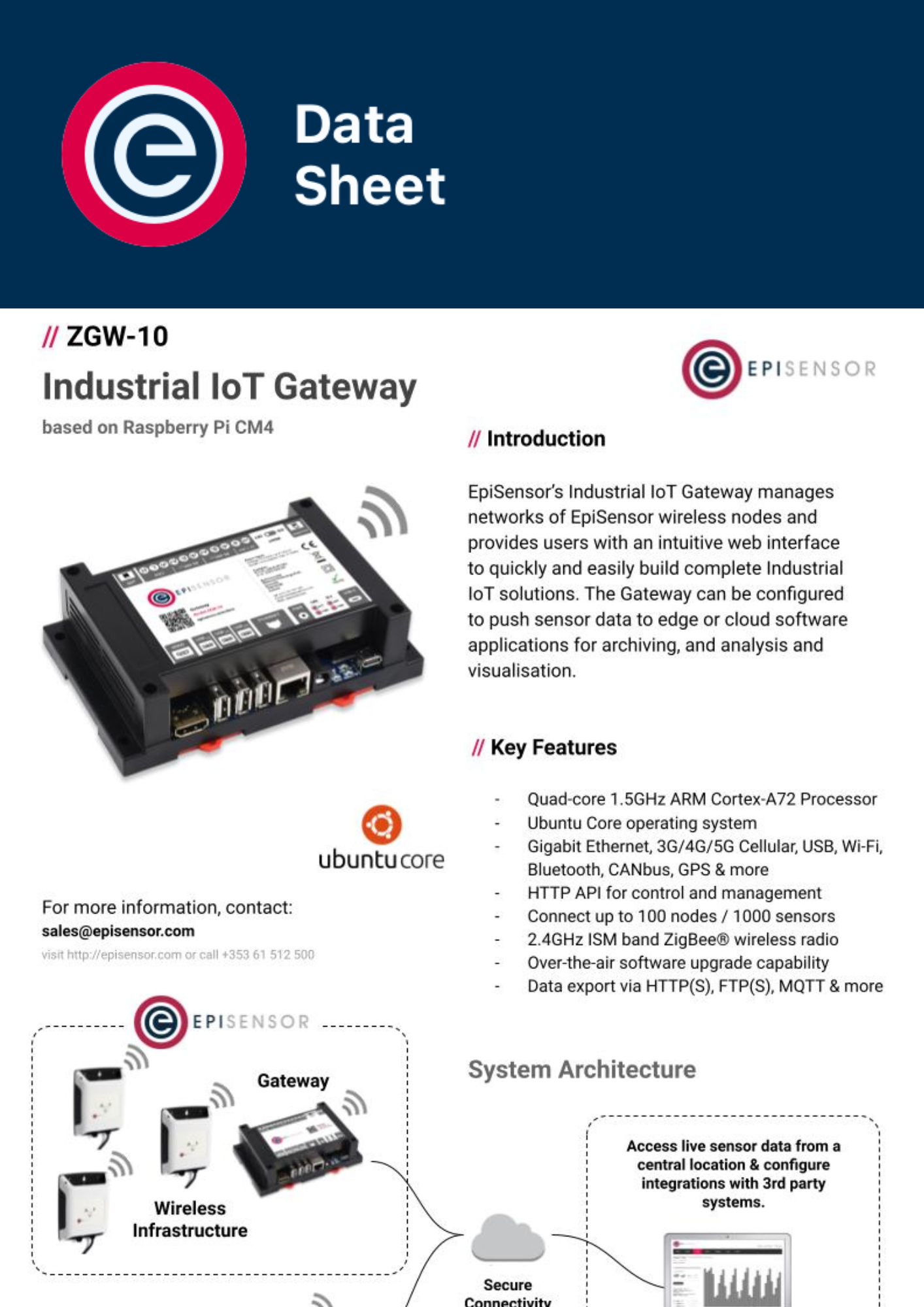 Datasheet ZGW-10 Gateway Datasheet ZGW-10 Gateway
