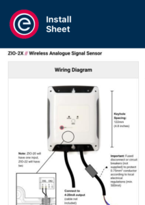 Install Sheet Wireless Analogue Signal Sensor ZIO-2x
