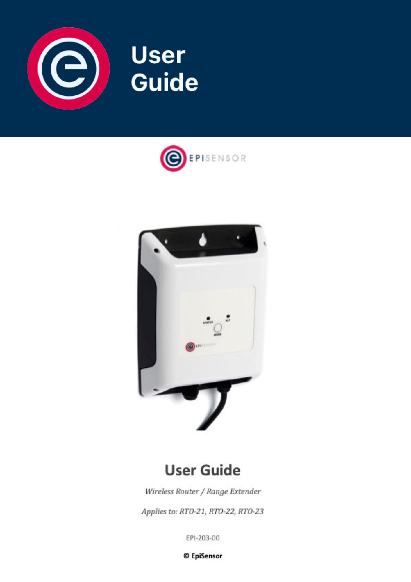 User Guide - RTO (EPI-203-00) User Guide - RTO (EPI-203-00)