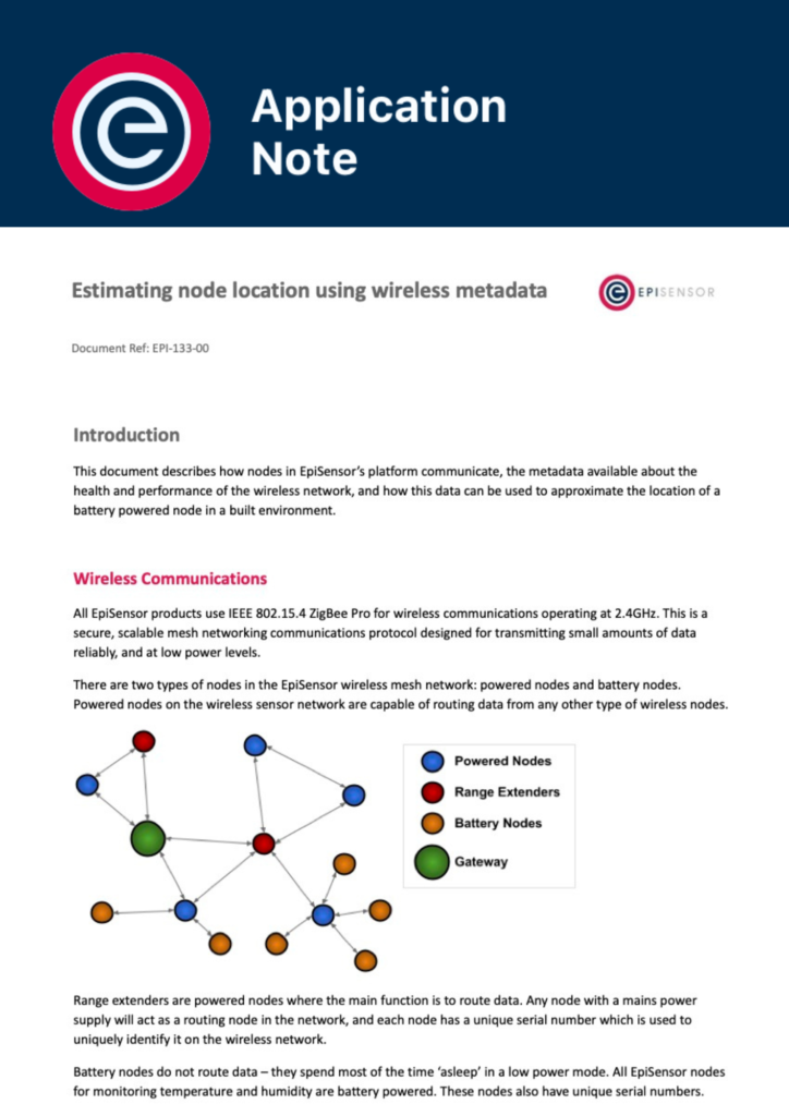 Application Note Estimating node location using wireless metadata