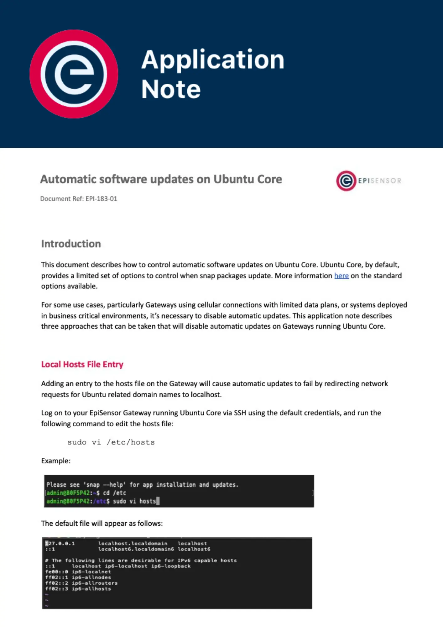 Website-Docs-9-1 Application Note - Automatic software updates on Ubuntu Core
