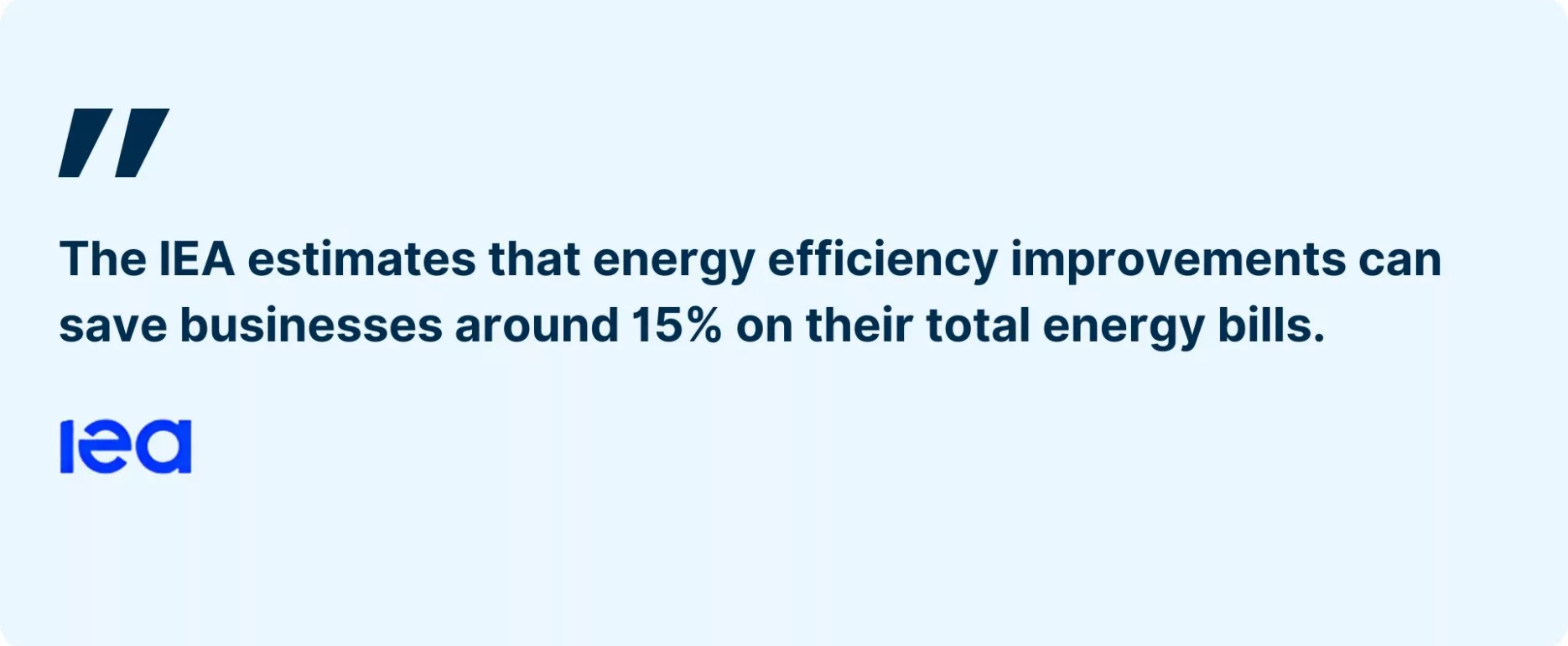 IEA Quote re Energy Efficiency