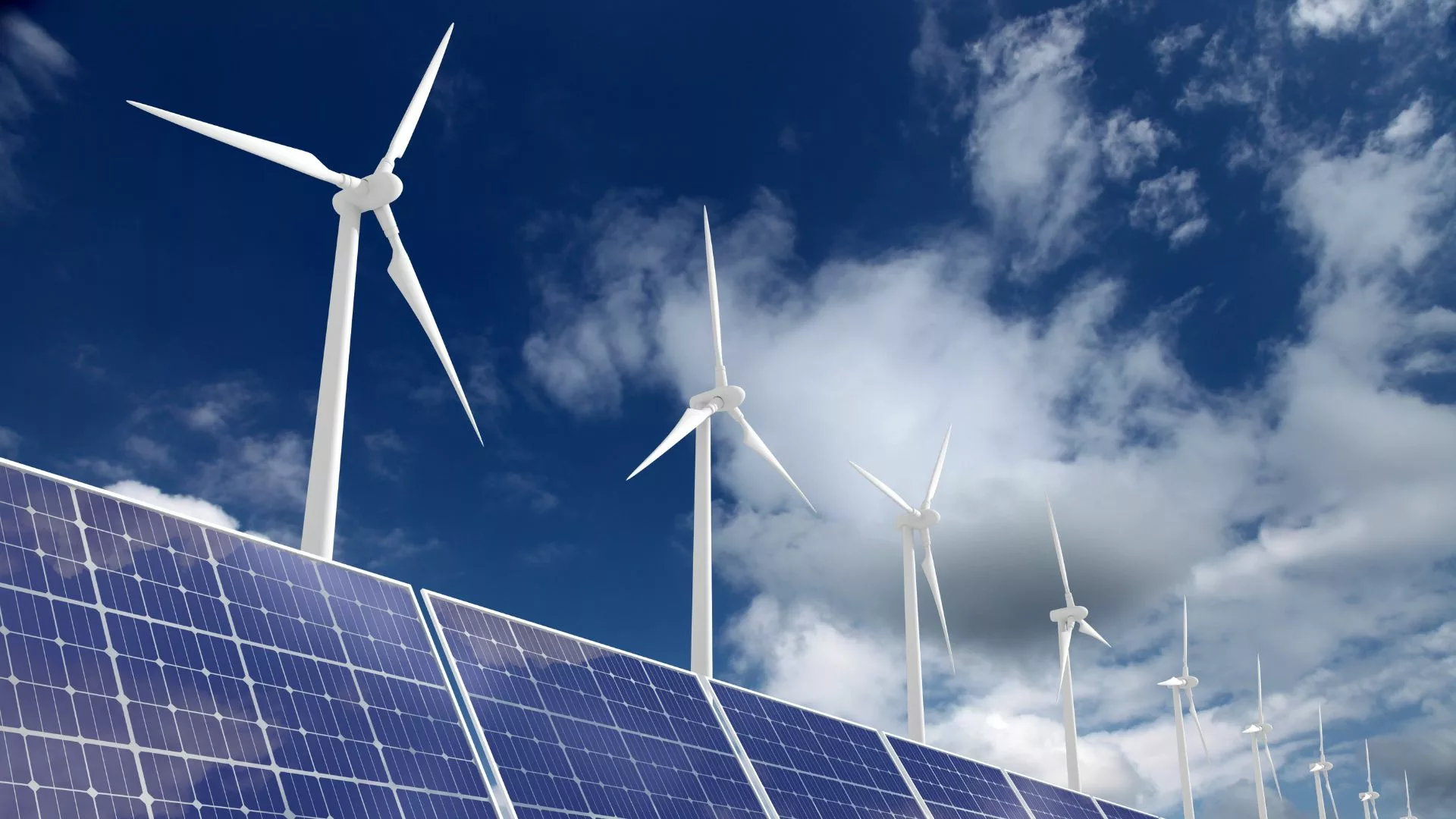 Solar panels and wind turbines distributed energy resources